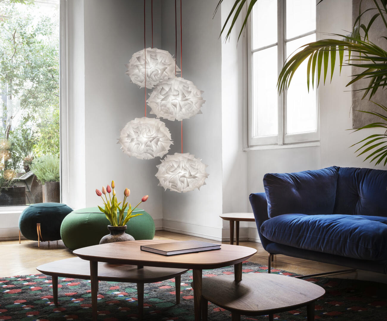 Veli Quartet Suspension Wohnzimmer Veli Quartet von Slamp Pendelleuchte im Wohnzimmer