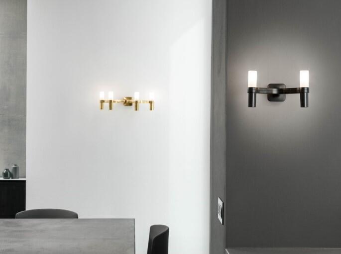 Nemo Crown Wandleuchte gold und schwarz