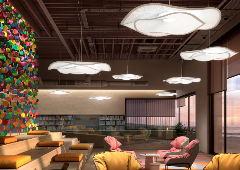 Bover Mediterranita S Pendelleuchte Gastronomie Bibliothek