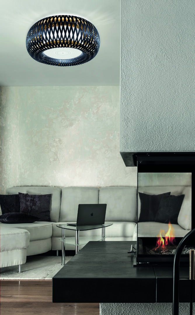 Slamp Kalatos Deckenleuchte Schwarz Wohnzimmer