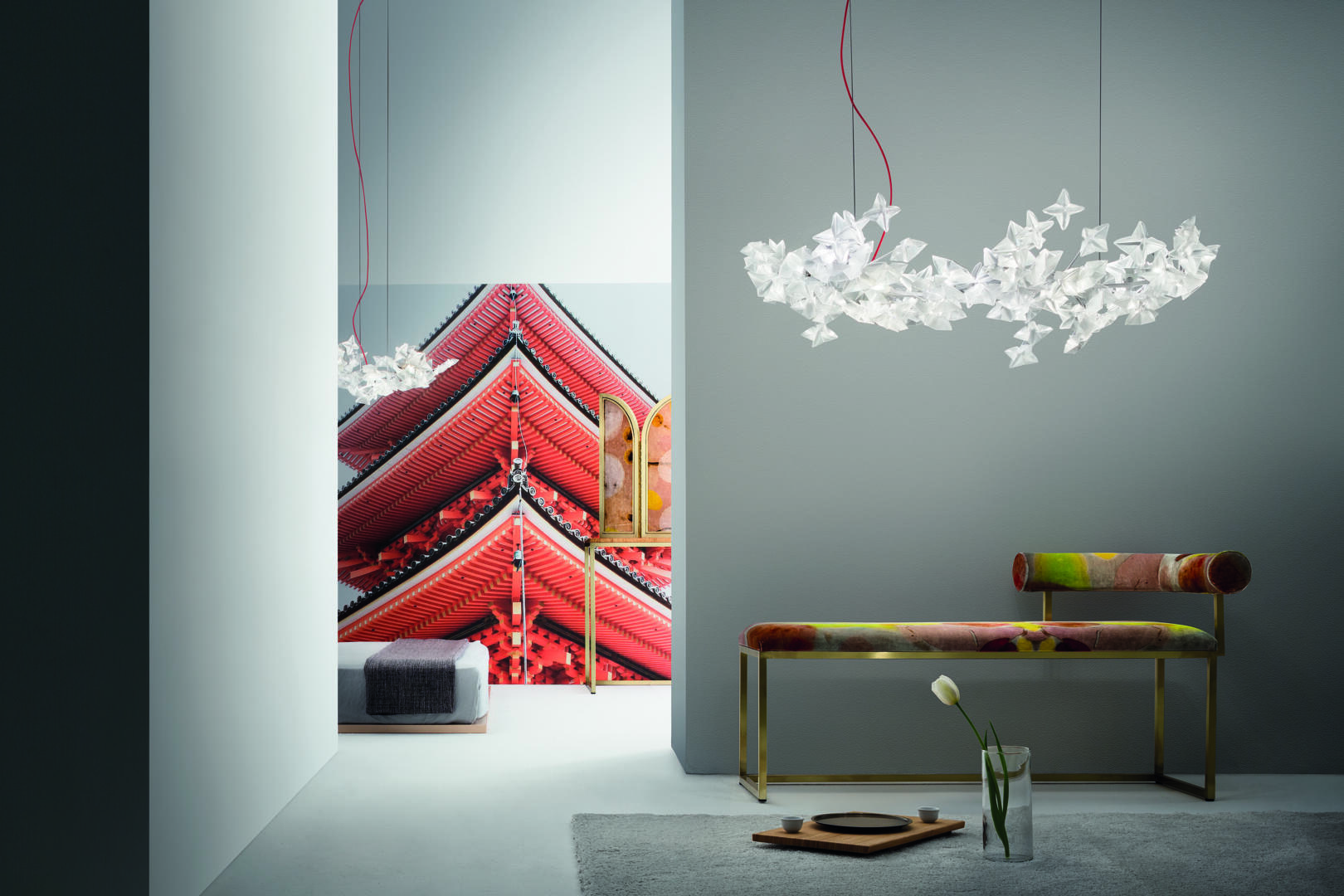 Slamp Hanami Suspension Pendelleuchte Wohnbereich
