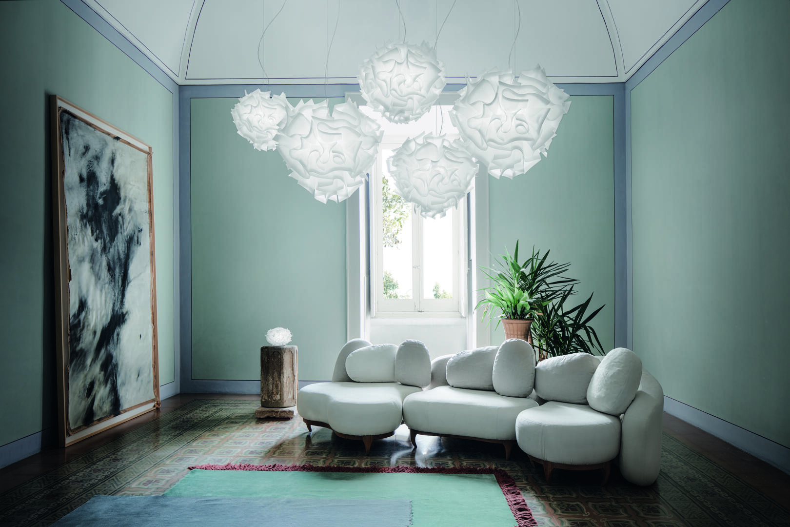 Slamp Veli Suspension Wohnzimmer Veli Pendelleuchte von Slamp im Wohnzimmer