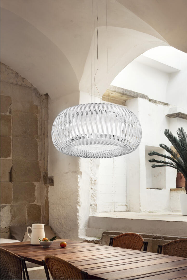 Slamp Kalatos Pendelleuchte Esstisch Slamp Kalatos Pendelleuchte Weiss Esstisch