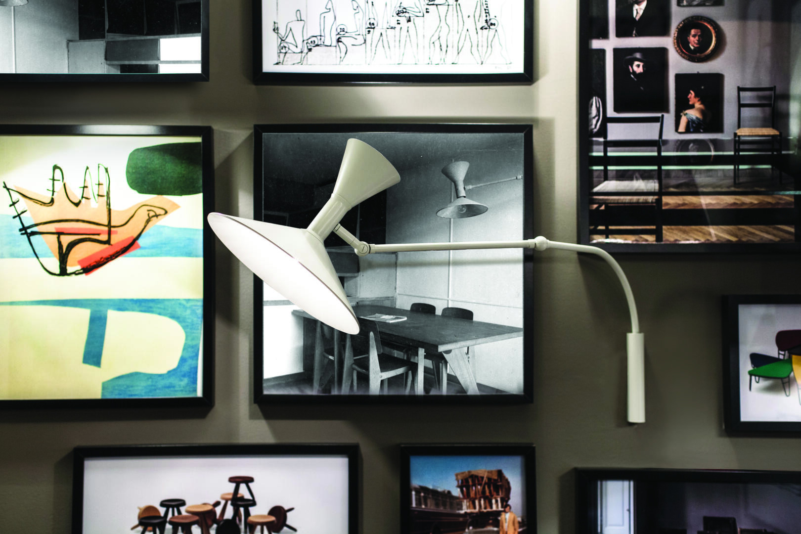 Nemo Lampe de Marseille Mini Nemo Lampe de Marseille Wandleuchte Weiss Wohnzimmer