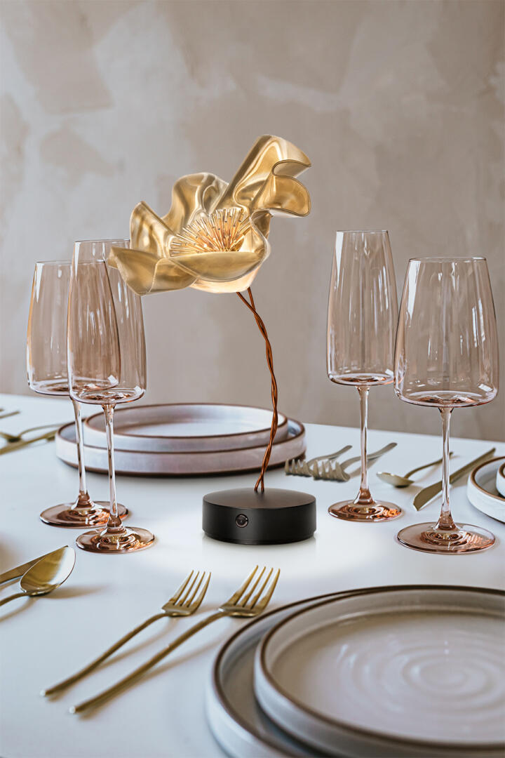 LaFleur Velvet_Slamp_01 Slamp La Fleur Battery Akku Tischleuchte Esstisch