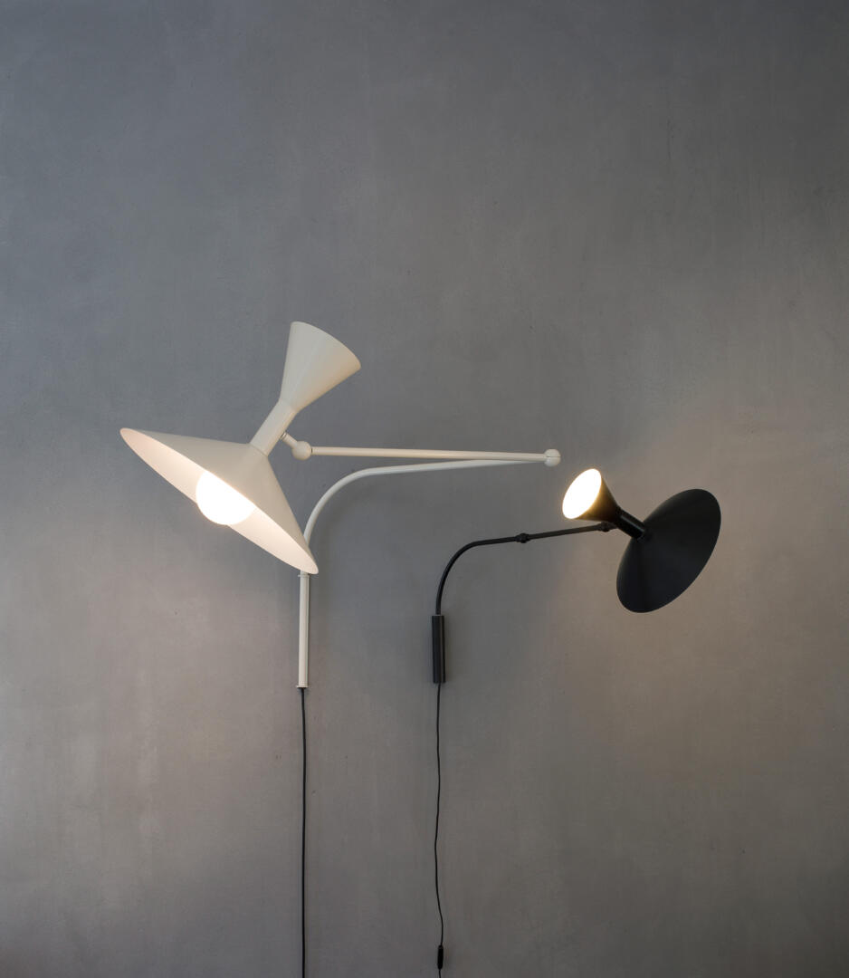 Nemo Lampe de Marseille Wandleuchte Weiss und Schwarz