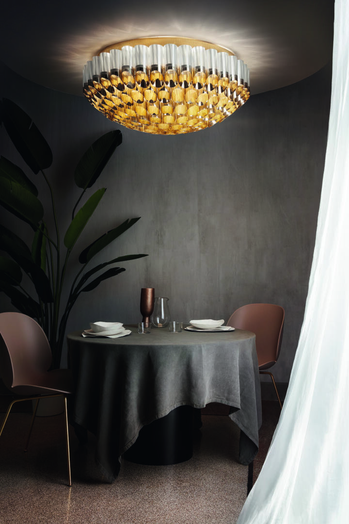 Slamp Odeon 100 dinner set 1 Slamp Odeon Deckenleuchte über Esstiscch