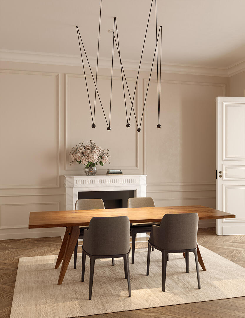 LEDS-C4 Punto Pendelleuchte über Esstisch